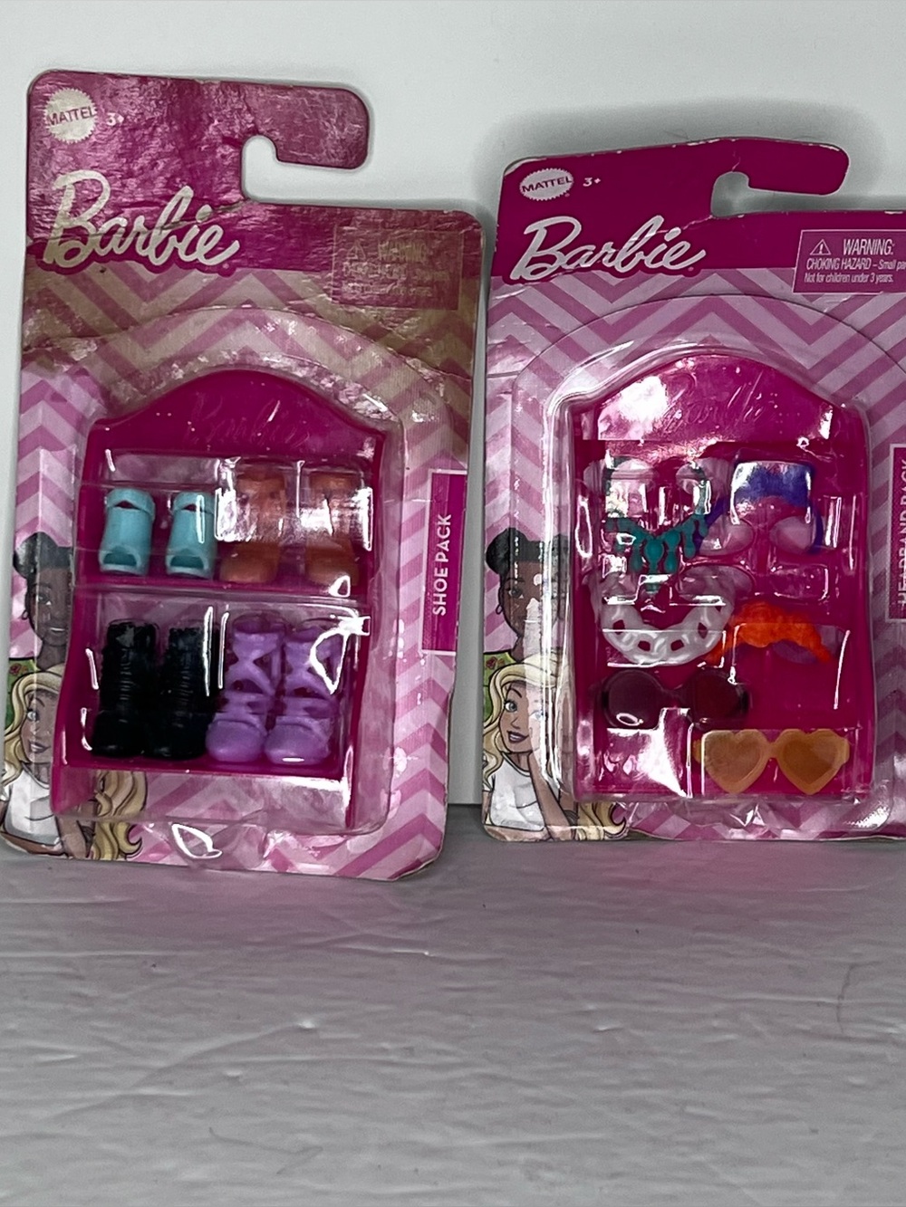 Mattel Barbie Shoe & Headband Pack Lot w/ Sunglasses New in Damaged Package